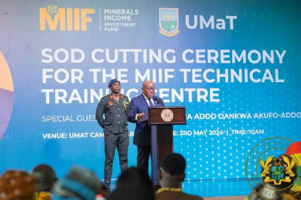 President Akufo-Addo cuts sod for MIIF Technical Training Centre
