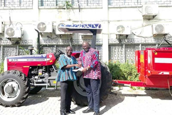 Stanbic Bank Ghana presents tractor for 2nd runner-up Best Farmer