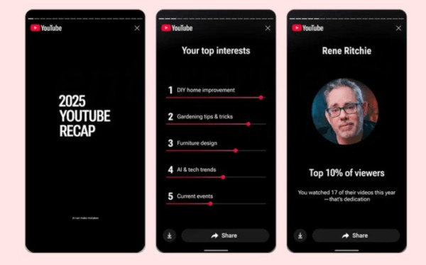 YouTube releases its first-ever recap of videos you’ve watched 