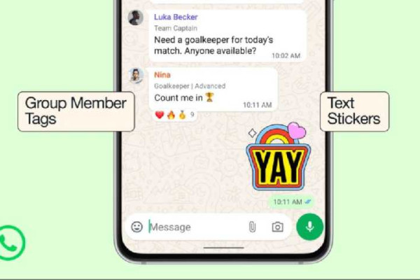 WhatsApp rolls out new group chat features, including member tags