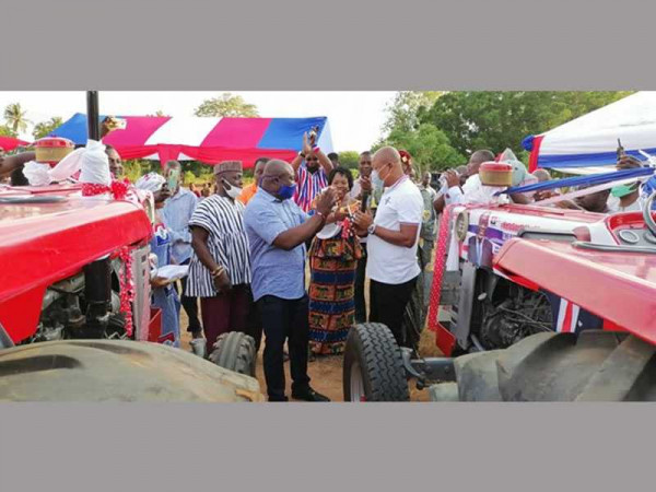 Ketu South NPP Candidate inaugurates tractor service for farmers