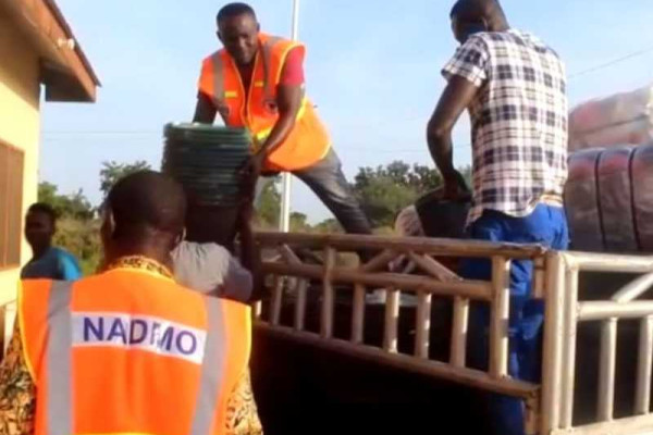 NADMO begins distribution of relief items to flood victims in Central Gonja