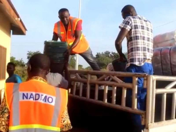 NADMO begins distribution of relief items to flood victims in Central Gonja