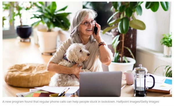 A Simple Phone Call Can Help Relieve Anxiety and Depression for Those in Lockdown