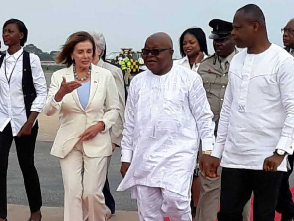  US Speaker Pelosi and delegation in Ghana