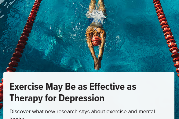Exercise for Depression Yields Similar Results to Therapy, Research Says