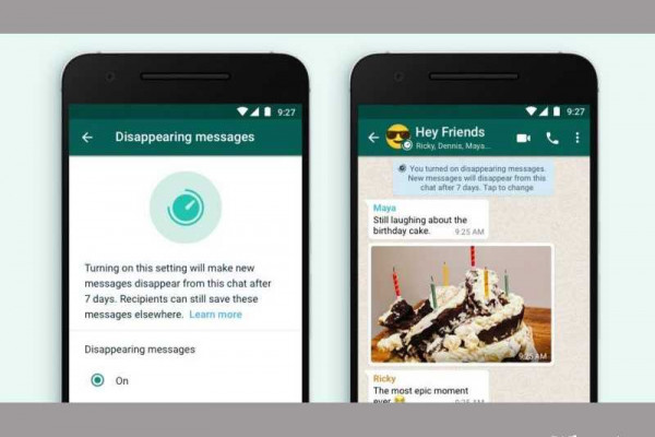 WhatsApp lets messages vanish after seven days