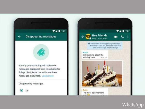 WhatsApp lets messages vanish after seven days