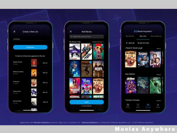 Digital locker app Movies Anywhere adds AI-powered lists to organize your library