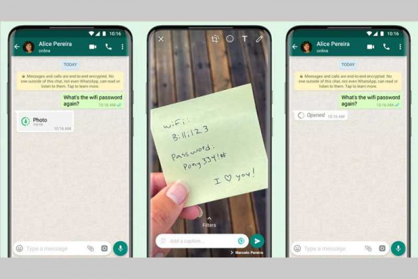 WhatsApp 'view once' brings disappearing photos and videos