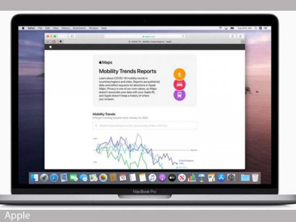  Coronavirus: Apple tracks changes in travel behaviour