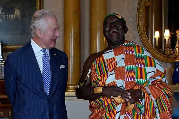 King Charles welcomes Asantehene to Buckingham Palace ahead of coronation