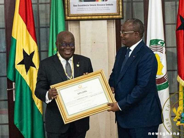 President Akufo-Addo honored in Guinea-Bissau with highest State award