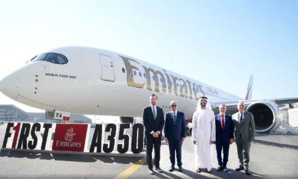 Emirates officially unveils its first A350 Aircraft 