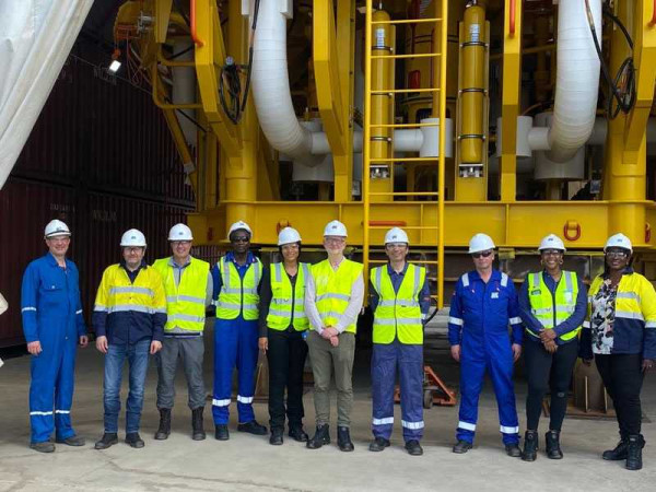 Tullow Ghana leadership team tour Orsam Fabrication Yard and Skandi Africa