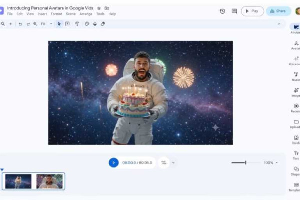 Google Vids now lets you star in your own AI videos