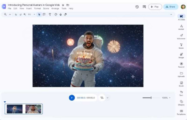 Google Vids now lets you star in your own AI videos