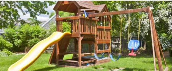 Refinishing a Wood Swing Set