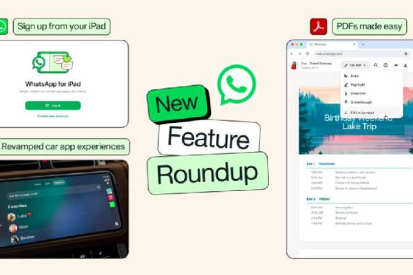 WhatsApp adds Apple CarPlay and Android Auto upgrades, iPad sign-ups, and more
