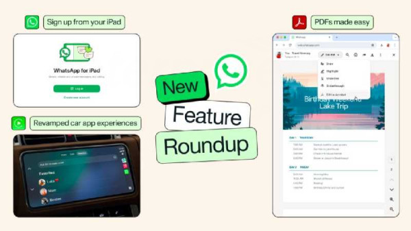 WhatsApp adds Apple CarPlay and Android Auto upgrades, iPad sign-ups, and more