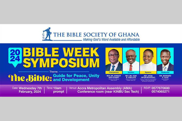 Ghana to Embrace the Bible as a Guide for Peace, Unity, & Development During 2024 Bible Week ...