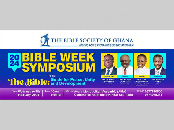 Ghana to Embrace the Bible as a Guide for Peace, Unity, & Development During 2024 Bible Week ...