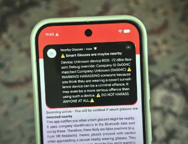 A new app alerts you if someone nearby is wearing smart glasses