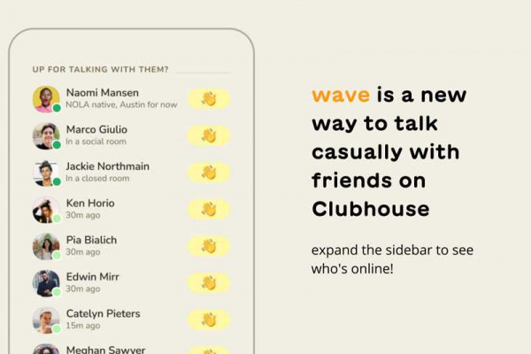 Clubhouse announces Wave, making it easier to start casual private rooms