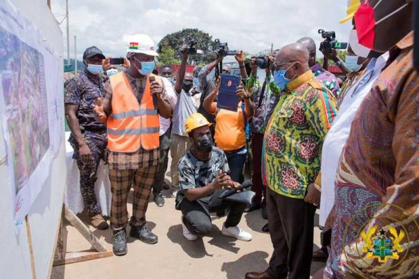 Nana Addo inspects Atibie Hospital and Mpraeso-Onyimso road projects