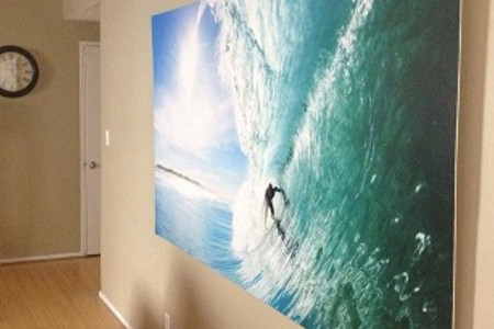 How to Turn a Wallpaper Mural Into a Large Scale Hanging Picture 