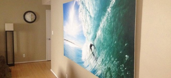 How to Turn a Wallpaper Mural Into a Large Scale Hanging Picture 