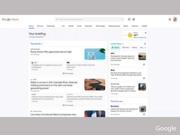 Google News launches a new desktop design with topic customization