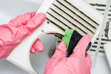 Cleaning a Bathroom Vent Fan 