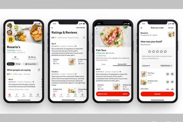 DoorDash rolls out new in-app features, including written reviews, item ratings and more