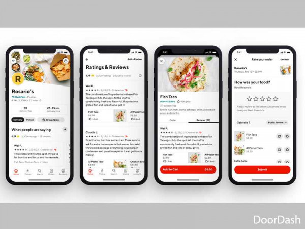 DoorDash rolls out new in-app features, including written reviews, item ratings and more