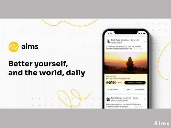 Alms is a social app focused on real-world impact and positive change